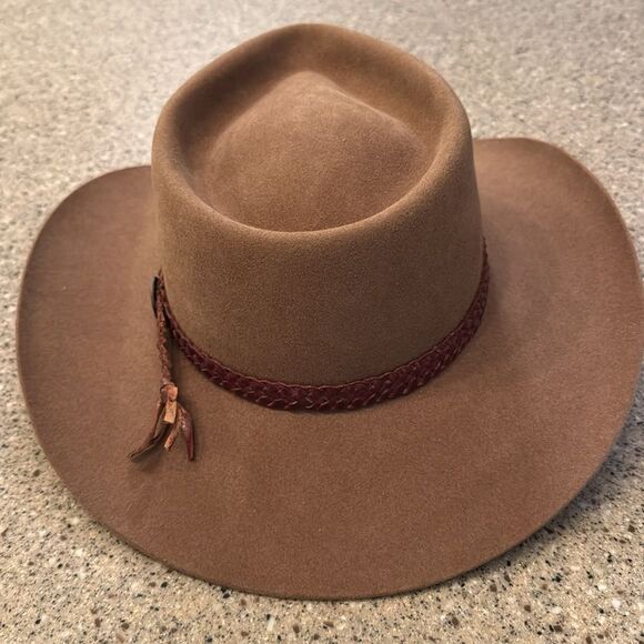 AKUBRA Outback Trading Co. Snowy River 1010 Vintage Pure Fur Felt Hat *NWOT* - Picture 4 of 13